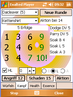 Der Kampfbildschirm